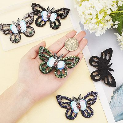 5Pcs 5 Colors Computerized Embroidery Cloth Sew on Patches DIY-FG0002-38-1
