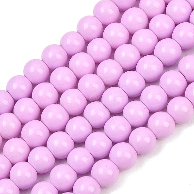 Painted Glass Bead Strands LS-DGLA-S071-8mm-B38-1-1