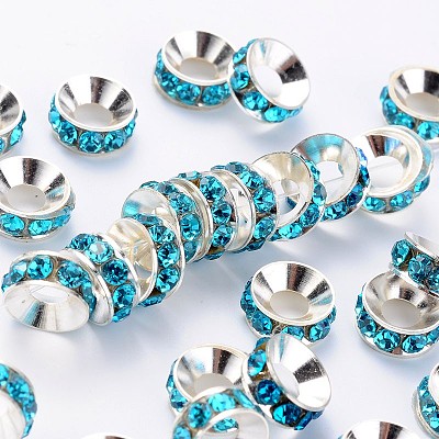 Brass Rhinestone Spacer Beads RB-A020-9mm-03S-1