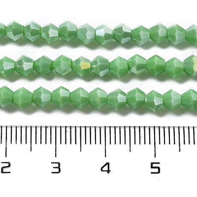 Opaque Solid Color Electroplate Glass Beads Strands EGLA-XCP0001-12B-1