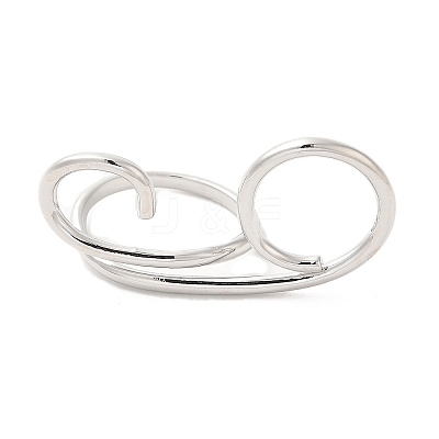Brass Wire Open Cuff Rings RJEW-P098-01P-1
