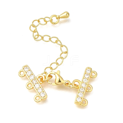 Rack Plating Brass Lobster Claw Clasps KK-F883-18KCG-1