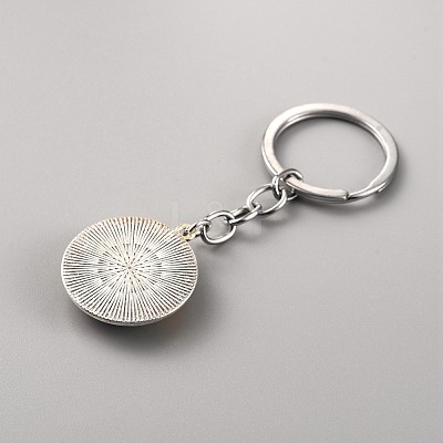 Glass Keychain KEYC-WH0024-18P-02-1