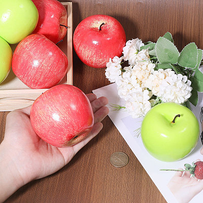 16Pcs 2 Colors Foam Imitation Apple DJEW-CA0001-42-1