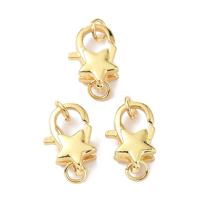 Eco-Friendly Brass Lobster Claw Clasps KK-C221-06G-1