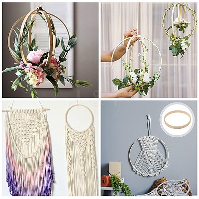 8Pcs 8 Styles Bamboo Embroidery Hoop FIND-CJ0001-97-1