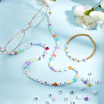 1234Pcs 12 Style Opaque Acrylic Beads OACR-PH0001-70-1