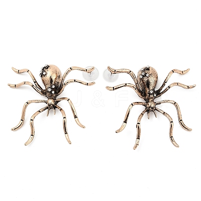 Alloy Rhinestone Stud Earrings LS-EJEW-H155-01AG-1