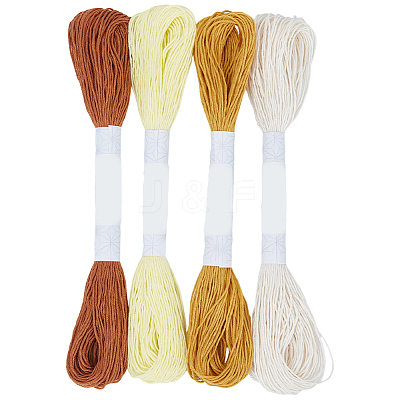 4 Skeins 4 Colors 6-Ply Cotton Embroidery Floss EMBR-WH20001-003E-1
