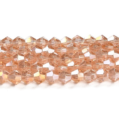 Transparent Electroplate Glass Beads Strands EGLA-A039-T2mm-B15-1