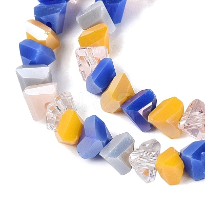 Mixed Styles Electroplate Glass Beads Strands EGLA-Q135-03A-C05-1