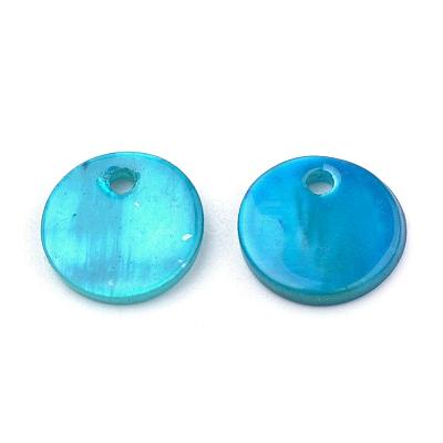 Spray Paint Freshwater Shell Charms SHEL-Q014A-005-1