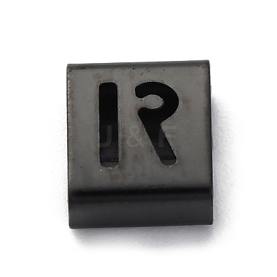 Ion Plating(IP) 304 Stainless Steel Square Slide Charms STAS-L132-07R-B-1