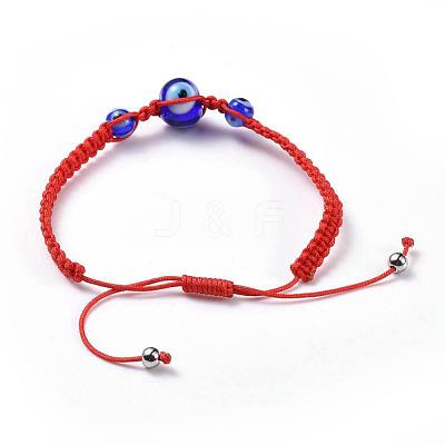 Adjustable Nylon Thread Braided Bead Bracelets BJEW-JB04459-02-1