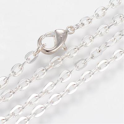 Iron Cable Chains Necklace Making MAK-R013-45cm-S-1