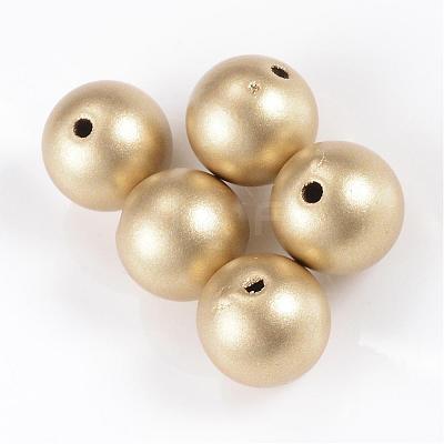 Matte Style Spray Painted Acrylic Beads ACRP-S669-12mm-02-1