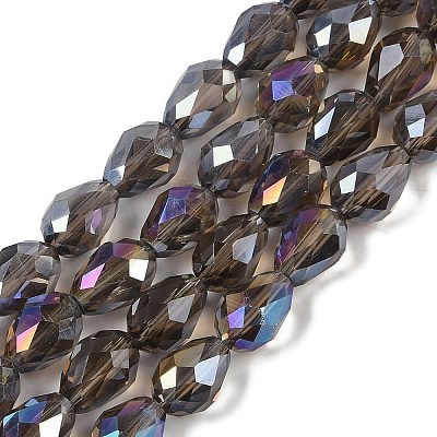 Transparent Electroplate Glass Beads Strands EGLA-N013-T4mm-B27-1