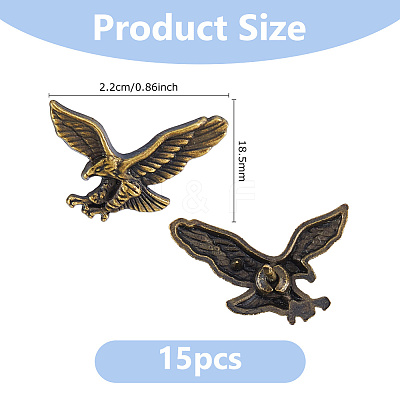 15Pcs Alloy Brooch JEWB-DC0006-49AB-1