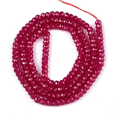 Lab Grown Red Corundum Beads Strands G-G106-A45-06-1