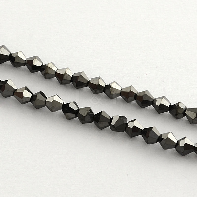 Electroplate Glass Bead Strands X-EGLA-R094-4mm-07-1