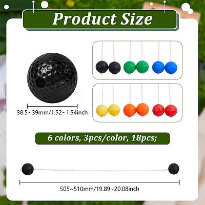 18Pcs 6 Colors PE Plastic Ladder Balls AJEW-MA0001-29-1