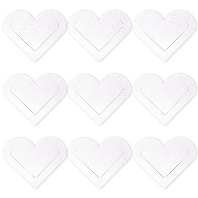 10Pcs PU Leather Heart Corner Protectors AJEW-CL0001-17B-1