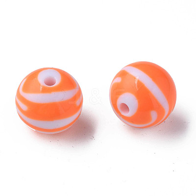 Opaque Striped Acrylic Beads MACR-S373-27B-04-1