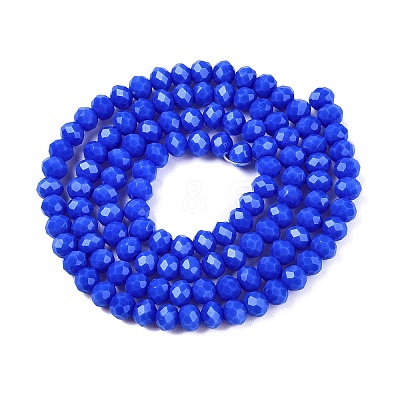 Opaque Solid Color Imitation Jade Glass Beads Strands EGLA-A044-P4mm-D32-1