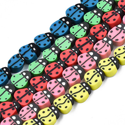 Handmade Polymer Clay Bead Strands CLAY-N011-43B-1