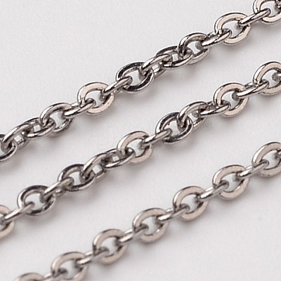 Tarnish Resistant 304 Stainless Steel Cable Chains CHS-L015-30-1