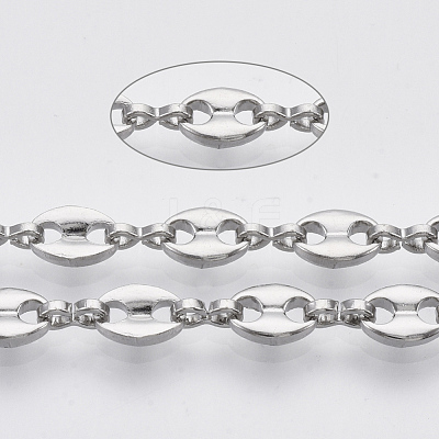 Tarnish Resistant 304 Stainless Steel Coffee Bean Chains STAS-R100-24-1