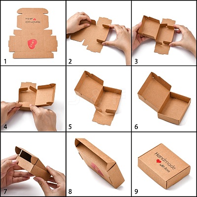 Kraft Paper Gift Box CON-L014-A02-1