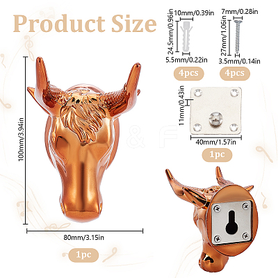 Cattle Head Shaped ABS Guitar Display Stands ODIS-WH0043-121-1