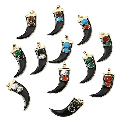 Natural & Synthetic Mixed Gemstone Pendants KK-H267-012G-07-1
