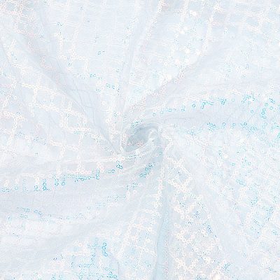 1M Polyester & PVC Sequined Mesh Fabric DIY-CY0003-54C-1