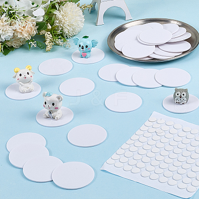 85Pcs Flat Round Acrylic Action Figure Display Pedestals ODIS-FG0002-14A-1