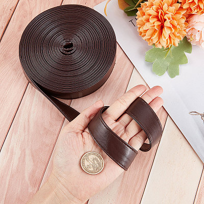 Flat PU Imitation Leather Cord LC-WH0006-05B-01-1