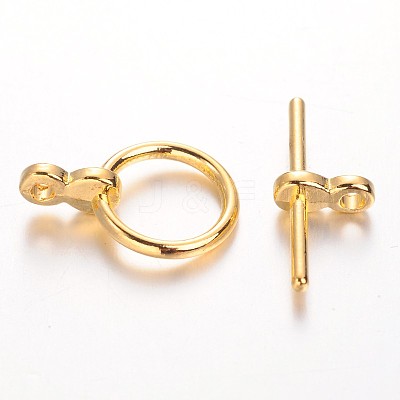 Alloy Toggle Clasps TIBE-AB2035Y-G-NF-1-1