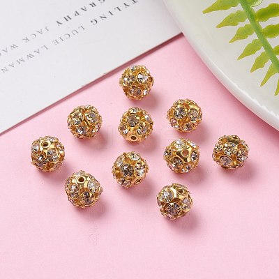 Brass Rhinestone Beads RB-H034-17-1-1