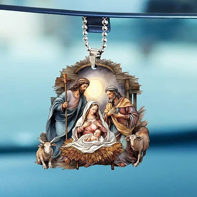 Religion Jesus Acrylic Hanging Ornaments PW-WGEBBB8-01-1