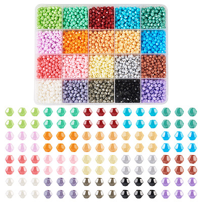 2780Pcs 20 Colors Baking Paint Glass Seed Beads SEED-TA0001-49-1