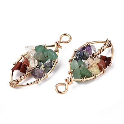 Natural Mixed Stone Pendants G-T131-98B-05-1