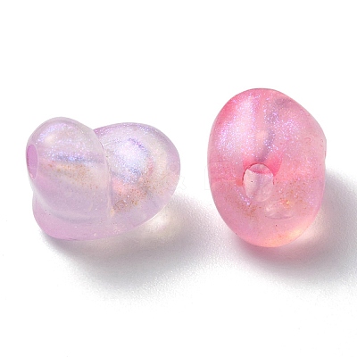 Rainbow Iridescent Plating Acrylic Beads MACR-YW0002-20-1