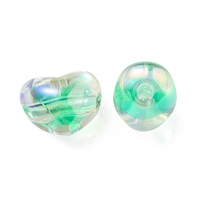 Two Tone UV Plating Transparent Acrylic European Beads OACR-F004-06A-1