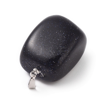 Synthetic Blue Goldstone Pendants G-K302-B05-1