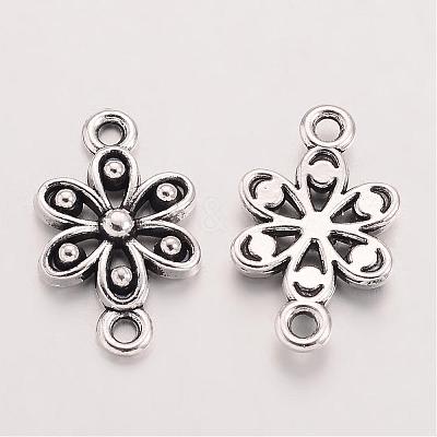Tibetan Style Alloy Flower Links connectors TIBE-Q037-009-RS-1
