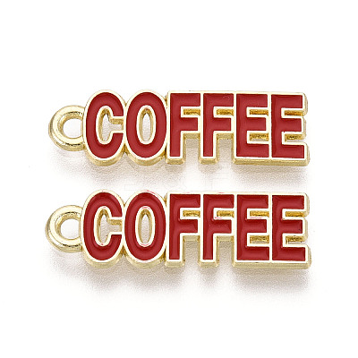 Alloy and Enamel Pendants PALLOY-T093-09C-G-1