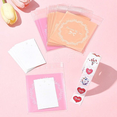 200Pcs Paper Earring Display Card CDIS-FS0001-15-1
