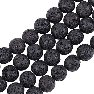 Natural Lava Rock Beads Strands G-OC0001-38-10mm-1