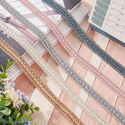 Polyester Braided Lace Trims WCOR-WH0001-04E-1